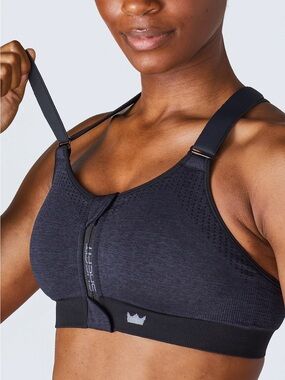 SHEFIT Low Impact Sports Bra in Heathered Indigo Size Luxe NEW Wire Free Active